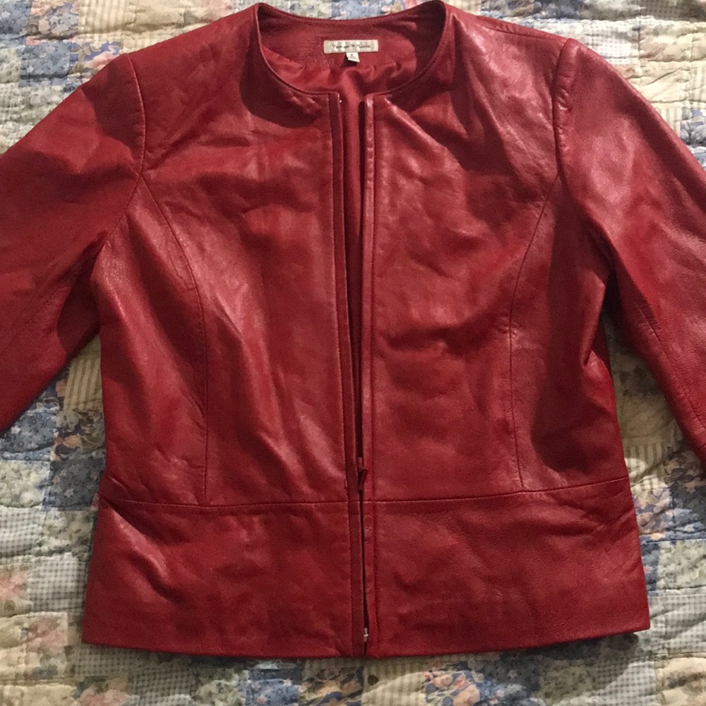 Yvonne&Marie Red Leather jacket